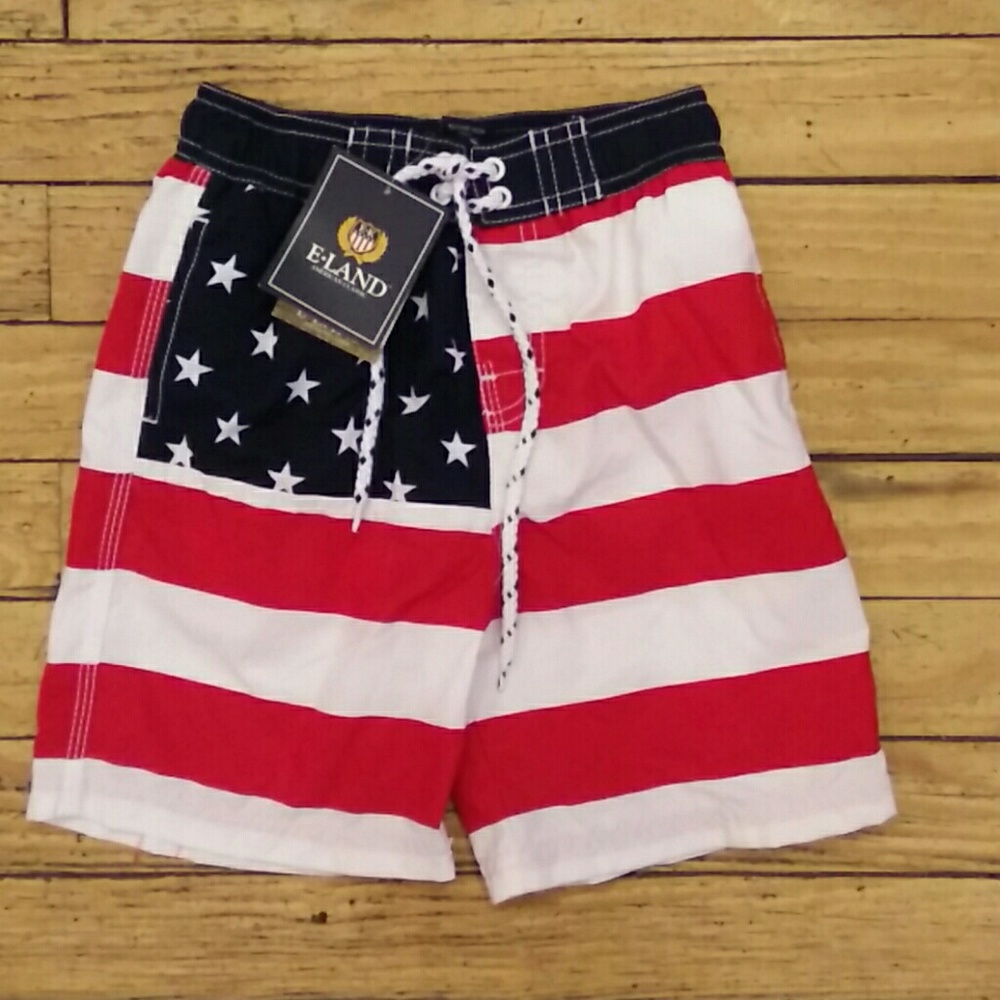 E-Land American flag swimsuit. New with tags!